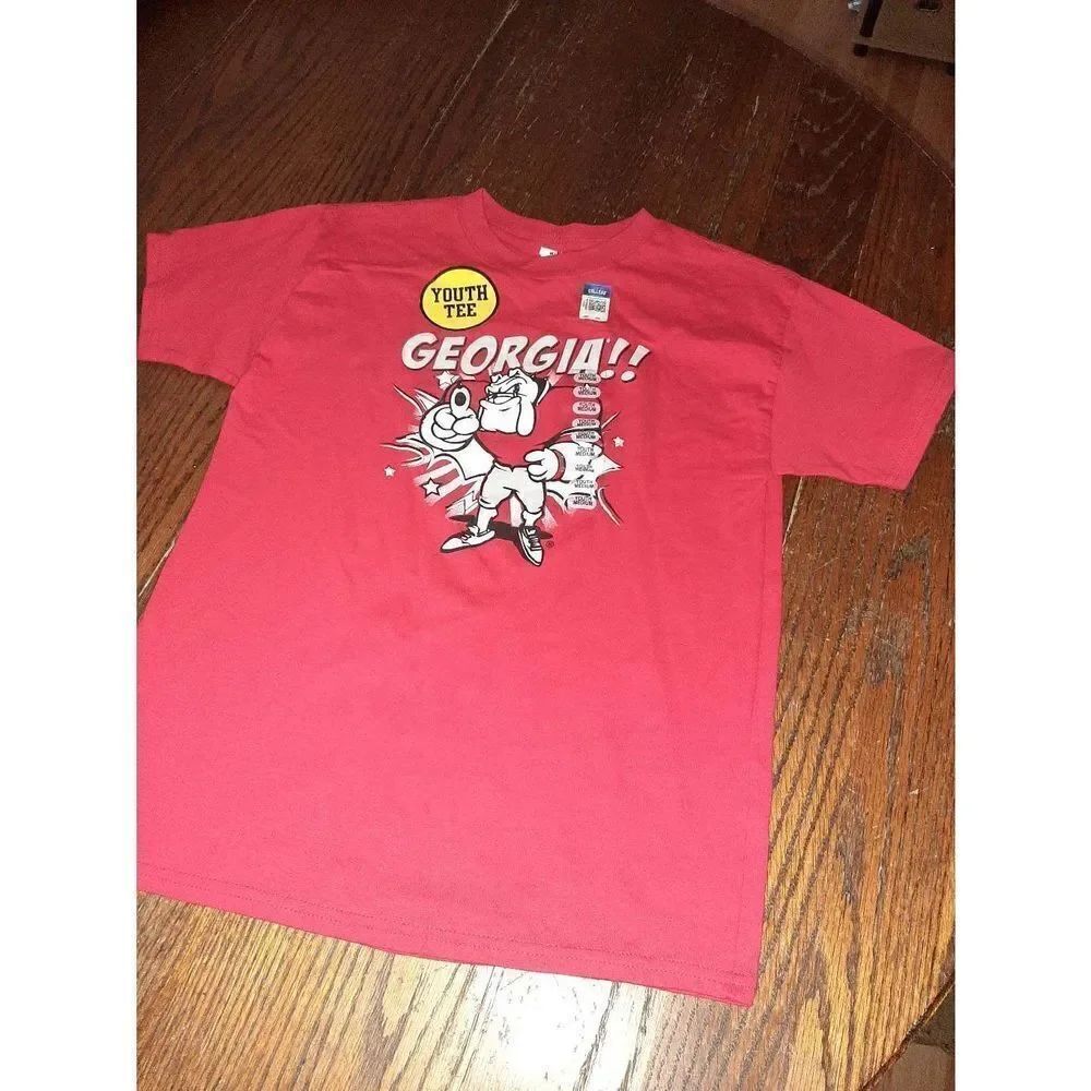 New Medium Georgia Bulldogs Cotton Short Sleeve Crew Neck Tee T-Shirt Top NWT